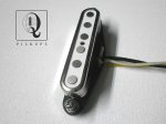 画像1: Coil Tap White Top A4 Open Cover Telecaster Neck Pickup Hand Wound Tele by Q pickups (1)