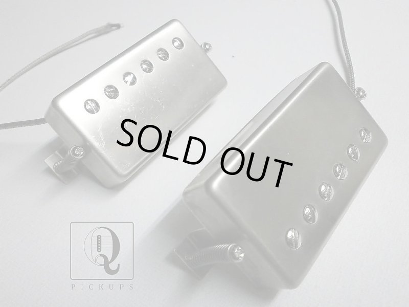 画像1: Humbucker Pickups PAF Nickel Silver RAW covers Vintage Gibson Custom Order by Q pickups (1)