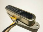 画像2: Telecaster Neck Pickup Raw Non Plated Open Cover Black Foil Alnico Hand Wound Coil Tap by Q pickups (2)