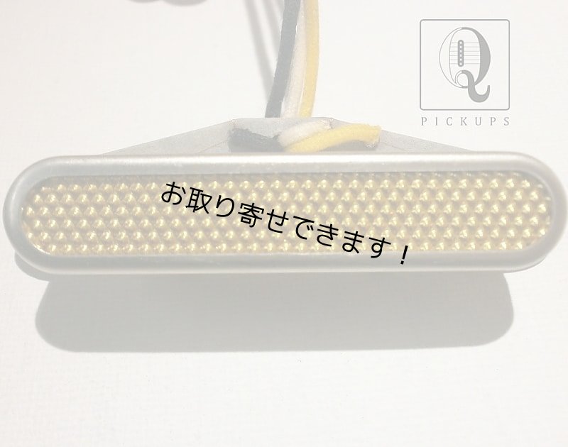 画像1: Telecaster Neck Pickup Raw Non Plated Open Cover Gold Foil Alnico Hand Wound Coil Tap by Q pickups (1)