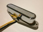 画像2: Telecaster Neck Pickup Chrome Plated Open Cover Silver Foil Alnico Hand Wound Coil Tap by Q pickups (2)