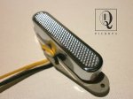 画像1: Telecaster Neck Pickup Chrome Plated Open Cover Silver Foil Alnico Hand Wound Coil Tap by Q pickups (1)