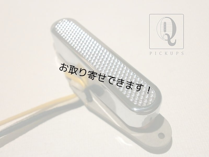 画像1: Telecaster Neck Pickup Chrome Plated Open Cover Silver Foil Alnico Hand Wound Coil Tap by Q pickups (1)