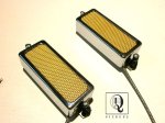 画像1: FIREBIRD Pickups SET 2pcs Silver Gold Black FOIL Mini Humbucker Deluxe by Q pickups Fits Gibson (1)