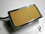 画像1: Q pickups CHROME Open Cover GOLD FOIL Humbucker PAF Guitar Pickup Hand Wound (1)