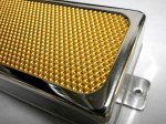 画像2: Q pickups CHROME Open Cover GOLD FOIL Humbucker PAF Guitar Pickup Hand Wound (2)