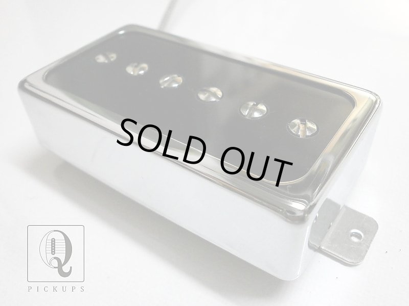 画像1: Humbucker Sized P90 Pickup Open cover Hand Wound PAF Size Single Coil Q Bridge Neck by Q pickups (1)