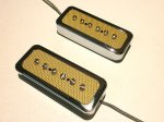 画像9: FOIL P90 Soap Bar Pickup SET Bridge and Neck Gold Chrome Electric Custom Guitar by Q pickups (9)