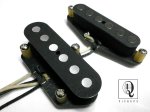 画像1: Telecaster Pickups SET .250" QUARTER POUND Hand Wound Black Fits Fender Guitar Esquire Broadcaster (1)