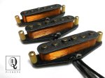 画像1: Stratocaster AlNiCo 3 1954 Relic Aged Pickups Vintage Set HandWound Fits Fender Strat 54 Q (1)