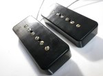 画像7: P90 relic/aged SOAP BAR Pickups set Black/Cream Vintage Fits Gibson Epiphone 50s Alnico IV Q Custom (7)