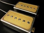 画像5: Q pickups Humbucker Sized P90s Set GOLD FOIL Raw cover PAF Fits Gibson Epi Greco Ibanez P90 Tone (5)