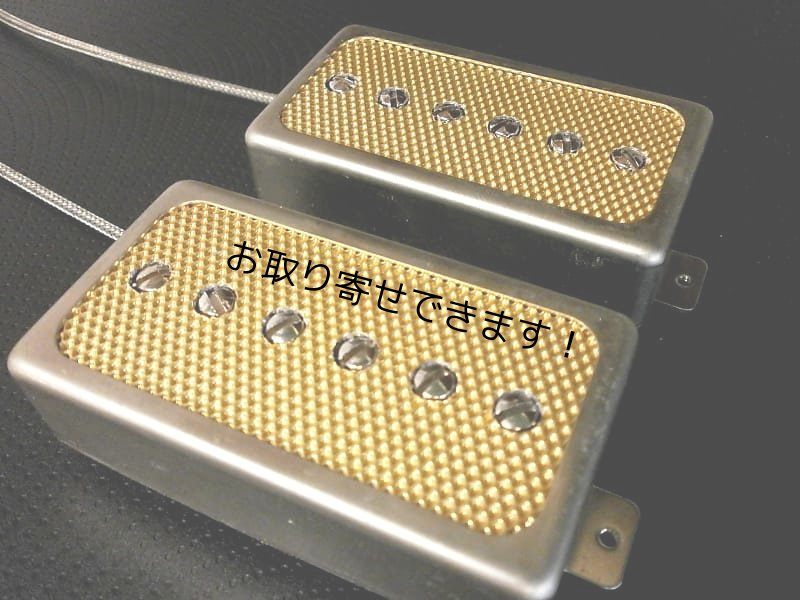 画像5: Q pickups Humbucker Sized P90s Set GOLD FOIL Raw cover PAF Fits Gibson Epi Greco Ibanez P90 Tone (5)