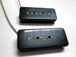 画像8: P90 relic/aged SOAP BAR Pickups set Black/Cream Vintage Fits Gibson Epiphone 50s Alnico IV Q Custom (8)