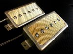 画像3: Q pickups Humbucker Sized P90s Set GOLD FOIL Raw cover PAF Fits Gibson Epi Greco Ibanez P90 Tone (3)