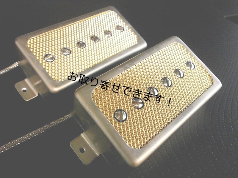 画像3: Q pickups Humbucker Sized P90s Set GOLD FOIL Raw cover PAF Fits Gibson Epi Greco Ibanez P90 Tone (3)