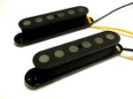 画像1: Q pickups HOT Jaguar Quarter Pound SET Black .250" Alnico 5 Guitar Fits Fender Squire Offset Jag (1)