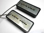 画像11: P90 relic/aged SOAP BAR Pickups set Black/Cream Vintage Fits Gibson Epiphone 50s Alnico IV Q Custom (11)