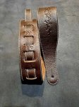 画像1: Wakertone LGS5-DBW Leather Guitar Strap (Beef skin) (1)