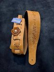 画像1: Wakertone LGS5-LBW Leather Guitar Strap (Beef skin) with guitar pick holder (1)